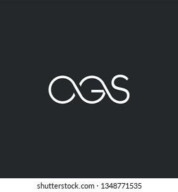 Letters O G S Joint logo icon vector element.