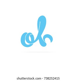 Letters O, H logo. Design template elements, icons.