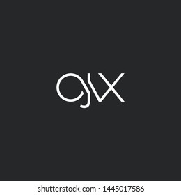 Letters O J X Joint logo icon vector element.
