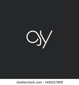 Letters O J Y Joint logo icon vector element.