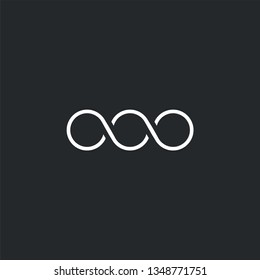 Letters O O O Joint logo icon vector element.