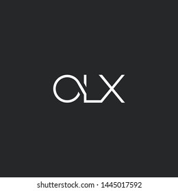 Letters O L X Joint logo icon vector element.