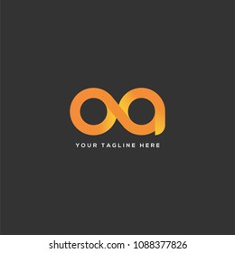 Letters O A logo icon vector template.
