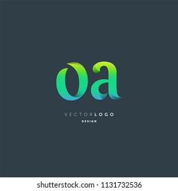 Letters O A logo icon vector template.
