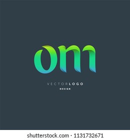 Letters O M logo icon vector template.