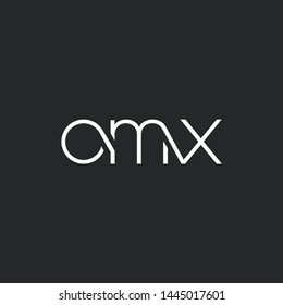 Letters O M X Joint logo icon vector element.