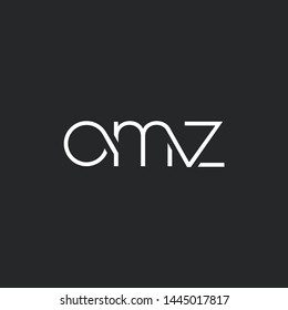 Letters O M Z Joint logo icon vector element.