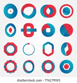 Letters O make logo set