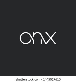 Letters O N X Joint logo icon vector element.
