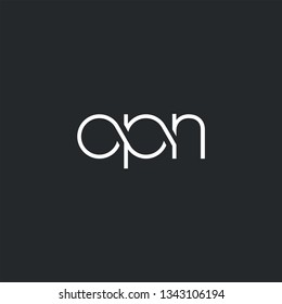 Letters O P N Joint logo icon vector element.
