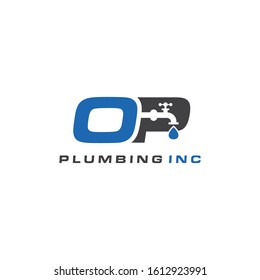 the letters O and P for the plumbing company