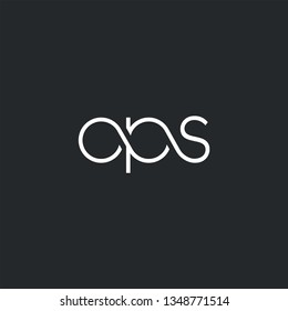 Letters O P S Joint logo icon vector element.