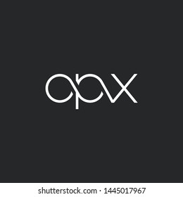 Letters O P X Joint logo icon vector element.