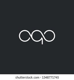 Letters O Q O Joint logo icon vector element.