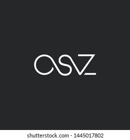 Letters O S Z Joint logo icon vector element.