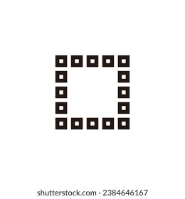 Letters o square, figure geometric symbol simple logo vector