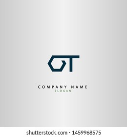 Letters O T logo icon vector element design template vector illustration