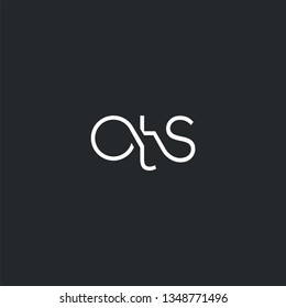Letters O T S Joint logo icon vector element.