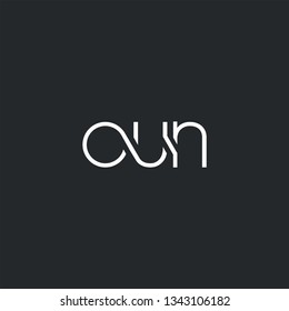 Letters O U N Joint logo icon vector element.