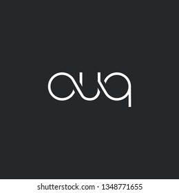 Letters O U Q Joint logo icon vector element.