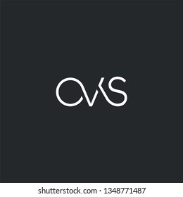 Letters O V S Joint logo icon vector element.