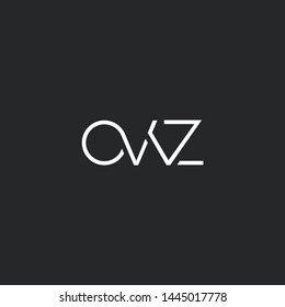 Letters O V Z Joint logo icon vector element.