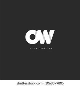 Letters O W, O & W joint logo icon vector template.