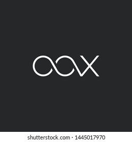 Letters O O X Joint logo icon vector element.