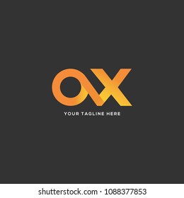Letters O X logo icon vector template.
