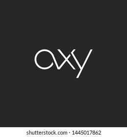 Letters O X Y Joint logo icon vector element.