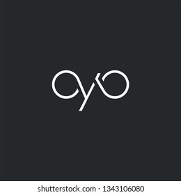 Letters O Y O Joint logo icon vector element.