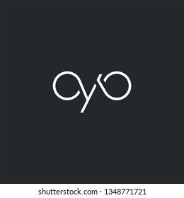 Letters O Y O Joint logo icon vector element.