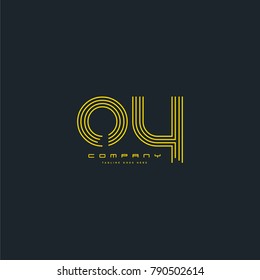 Letters O Y joint logo icon. Stroke letter vector element.
