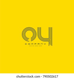 Letters O Y joint logo icon. Stroke letter vector element.
