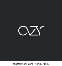 Letters O Z R Joint logo icon vector element.