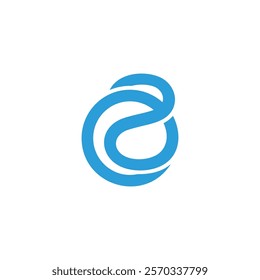 letters o2 oxygen blue circles linked logo vector 