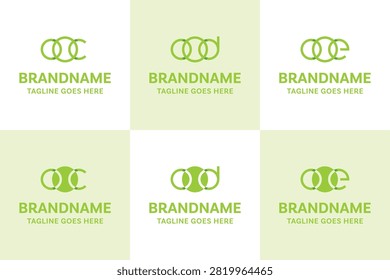 Letters OC OD OE OOC OOD OOE Tennis Ball Logo