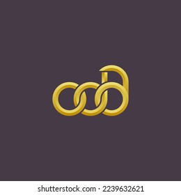 Letters ODA Logo Simple Modern Clean