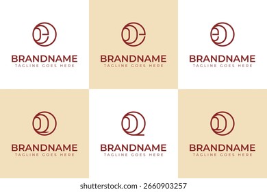 Buchstaben OEO OOE EOO OOQ OOQ QOO Monogram Logo, geeignet für jedes Unternehmen