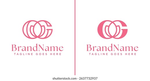 Letters OG Flower Monogram Logo, suitable for any business with OG or GO initials