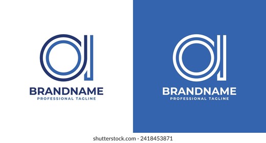 Letters OI Line Monogram Logo, suitable for business with OI or IO initials