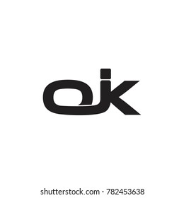 letters ojk linked logo vector