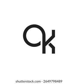 letras ok simples geometric loop linear symbol vetor 