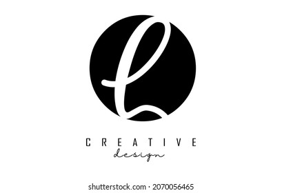 Letters OL logo with a minimalist design. Letters O and L with geometric and handwritten typography. Creative Vector Illustration with letters.