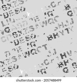 letters on black background with seamless pattern.