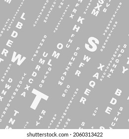 letters on black background with seamless pattern.