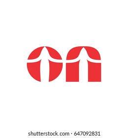 letters on curve shape design logo.