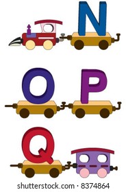 Letters on the toy train