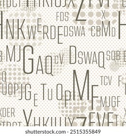 letras no plano de fundo branco com padrão contínuo.