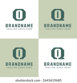 Letras OO QO OQ QQ Monogram Logo Set, para OO QO OQ QQ iniciais